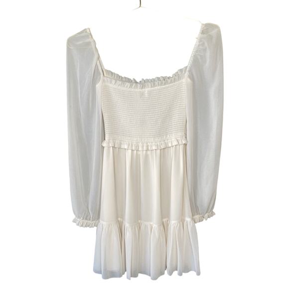 Aritzia Wilfred Dress Womens XXS NEW Tempest Smocked Milkmaid Coquette Mini - Picture 4 of 15